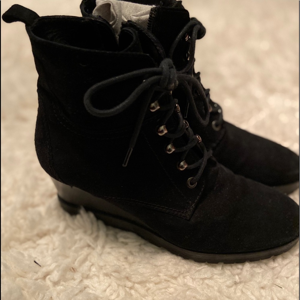 Aquatalia black side zip bootie